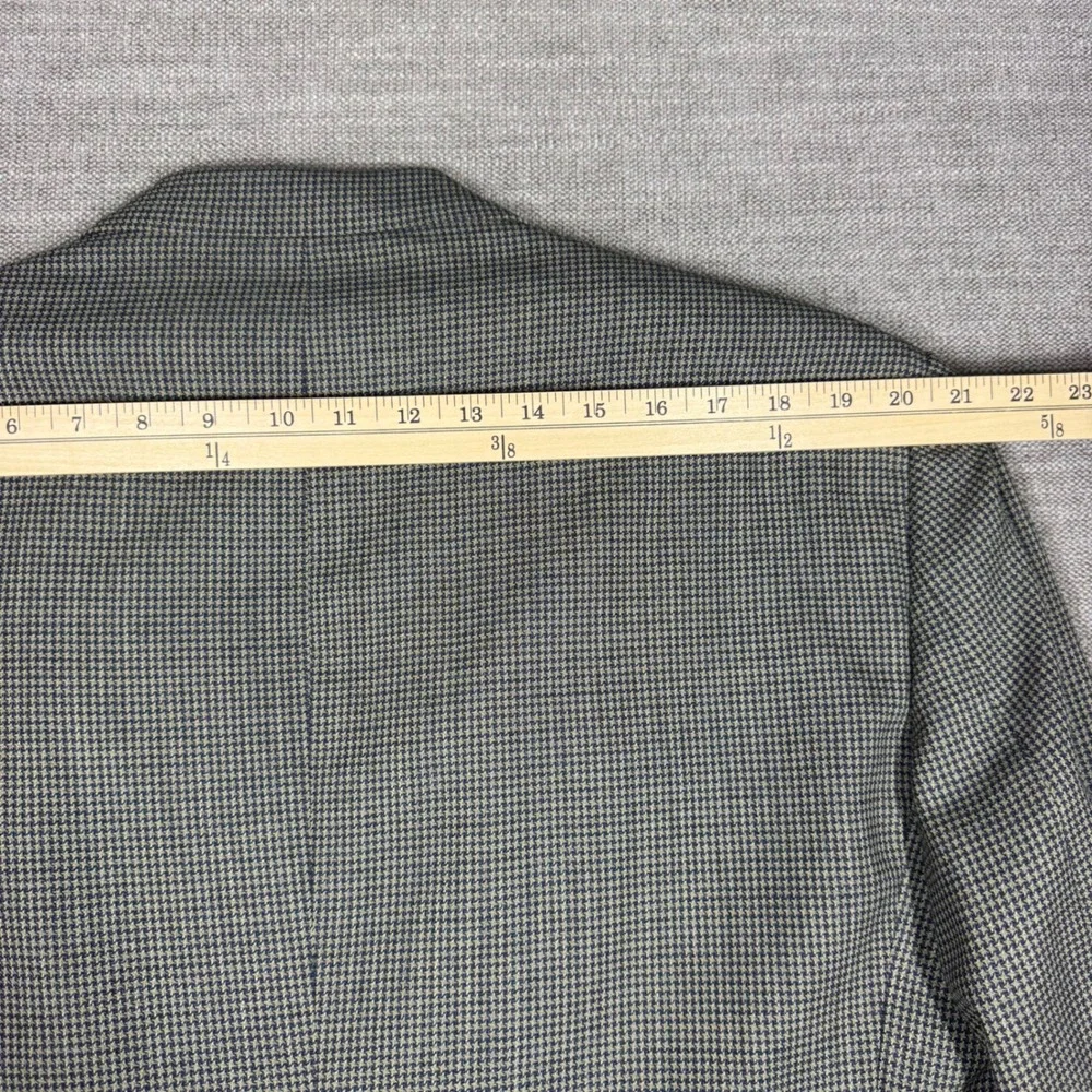 Stafford Mens Worsted Wool Micro Houndstooth Blazer Sport Coat 45L